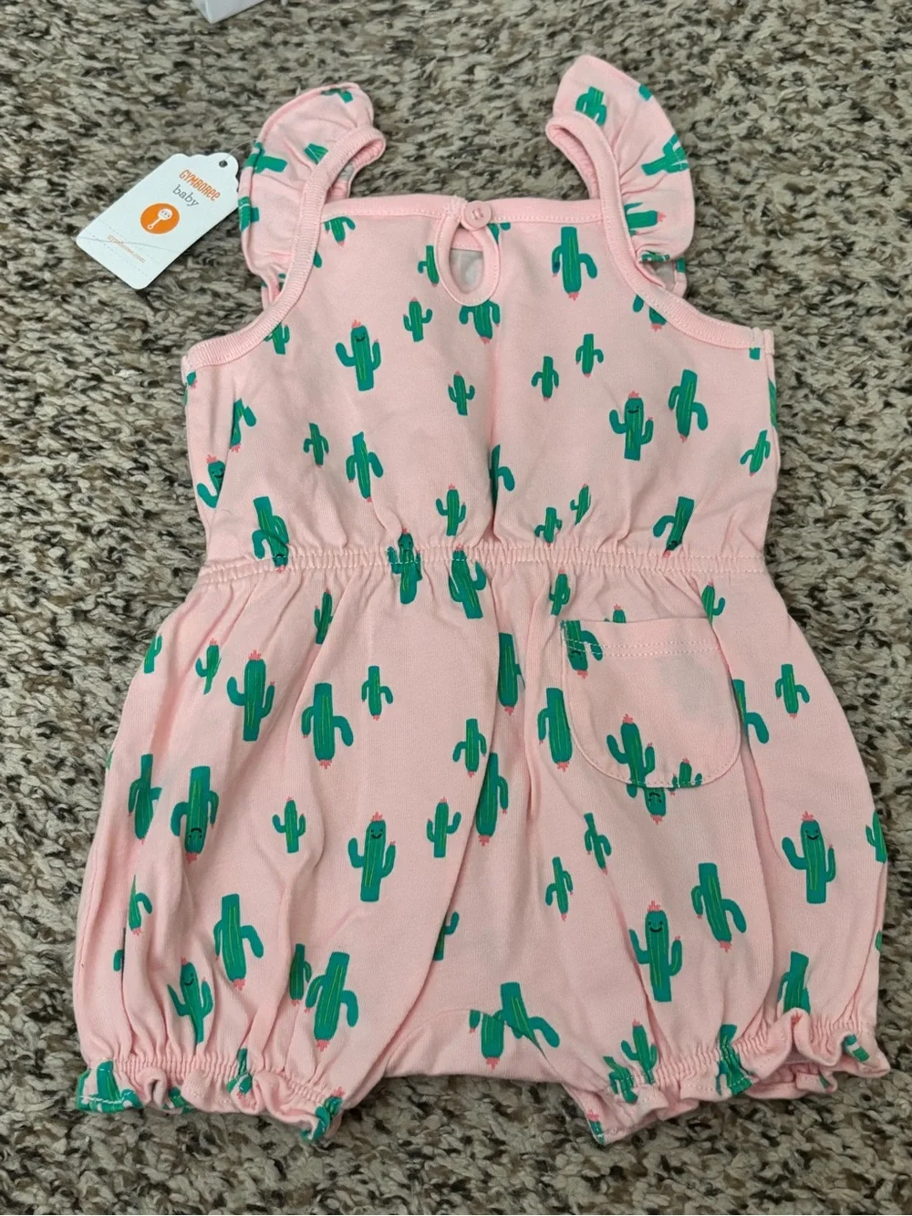 Gymboree Pink Cactus-Print Baby Romper